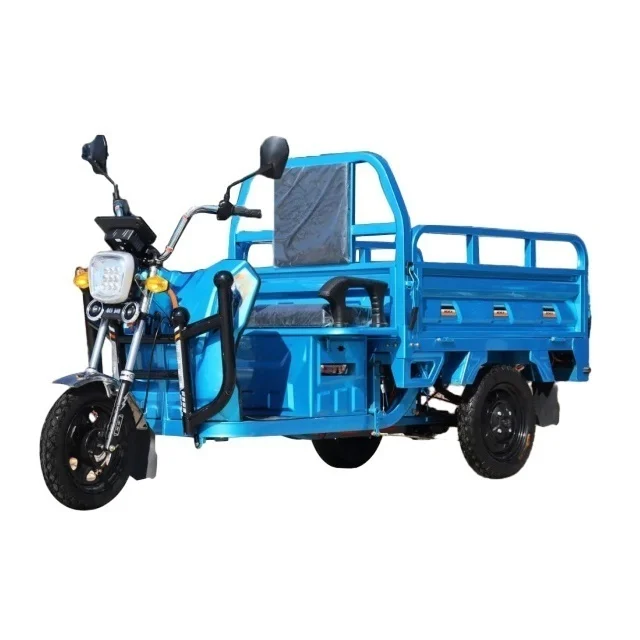 Heavy Duty 800kg Load Transporter Electric Tricycle with Flatbed for Farm Agriculture Logistics 72V 1.8m