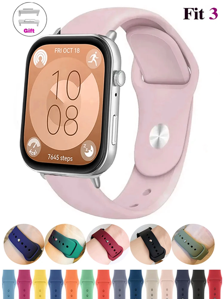 حزام ساعة ذكية مقاوم للماء لساعة هواويي ، أربطة رياضية ، سوار ساعة سيليكون ، إكسسوارات سوار ساعة ، مناسب 2 ، Fit3 ، مناسب