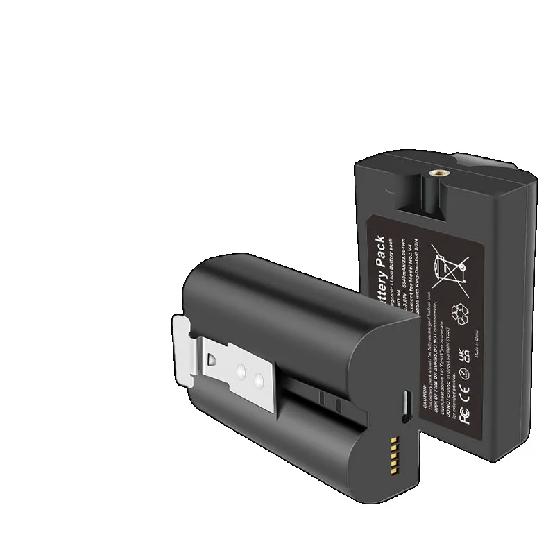 6040mAh RV4 Digital Batteries for Ring Video DoorBell 2/3/3 Plus Spotlight Cam Battery/Solar Stick UP Cam Battery/Solar SM002
