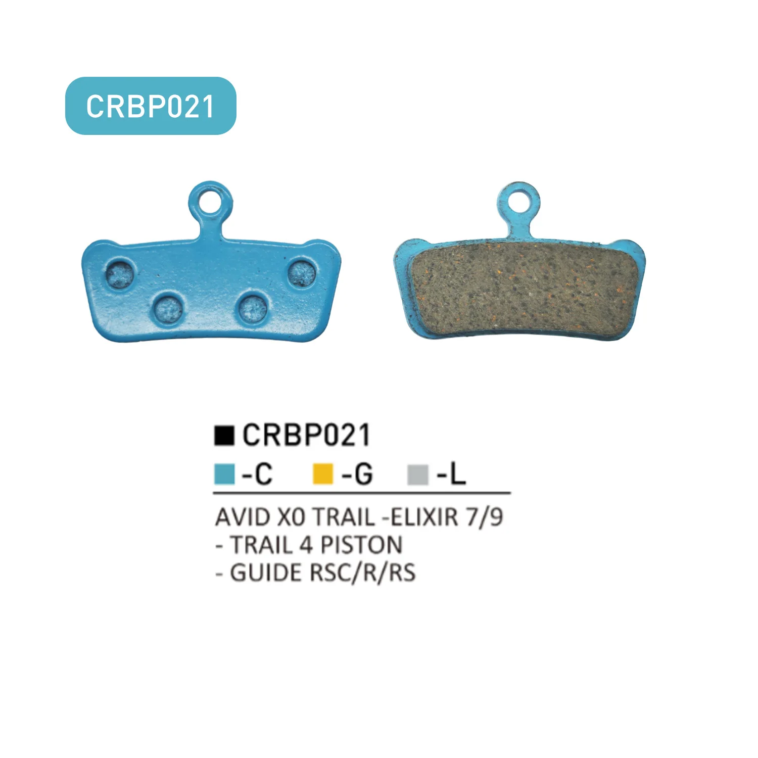 4 Pairs AVID X0 Ceramic Brake Pads for Trail-Elixir 7/9 Trail 4 Piston Guide RSC/R/RS High Performance Bicycle Brake Accessories
