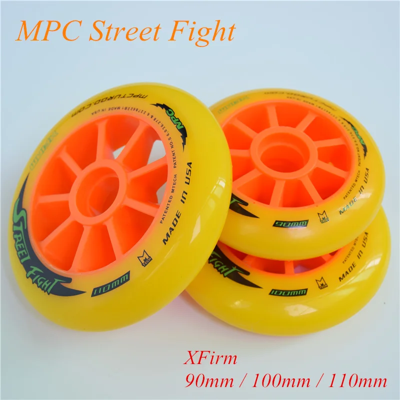 Kółka do jazdy na łyżwach MPC Koło XFIRM Competition Street Fight Pomarańczowy 110mm 100mm 90mm Wrotki Opona Asfaltowa Wyścigi Maraton
