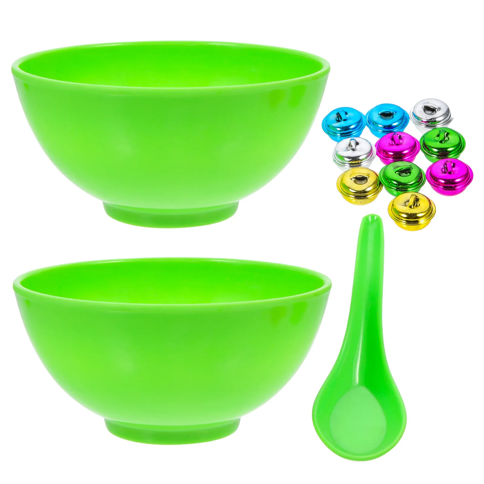 

1Set Scooping Bell Sorting Educational Plaything for Children Kitchen Bowl Spoon Kid Accessory Development Hand Eye Coordination