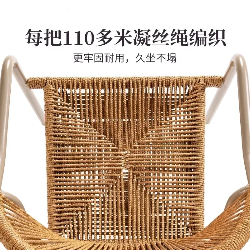 for Outdoor Courtyard Tables and Chairs Leisure Open-air Terrace Garden Yard Rattan Chairs Bed and Breakfast Dining Table Set