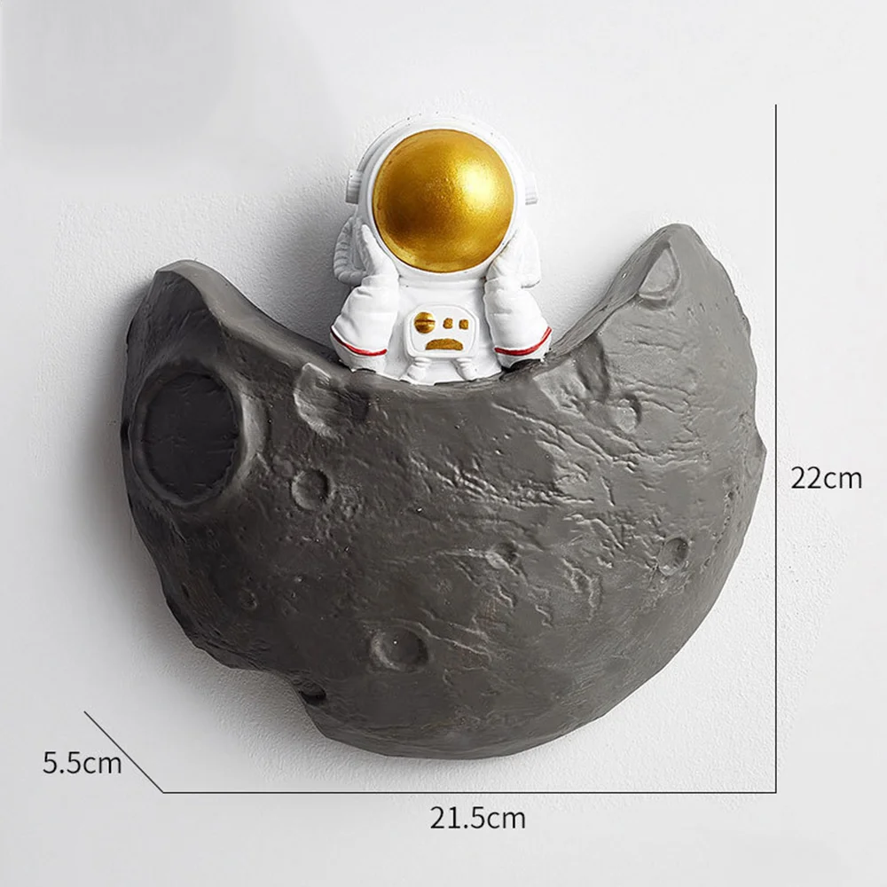 Wall Decoration Nordic Ins Modern Three-Dimensional Resin Astronaut Wall Decoration Living Room Background