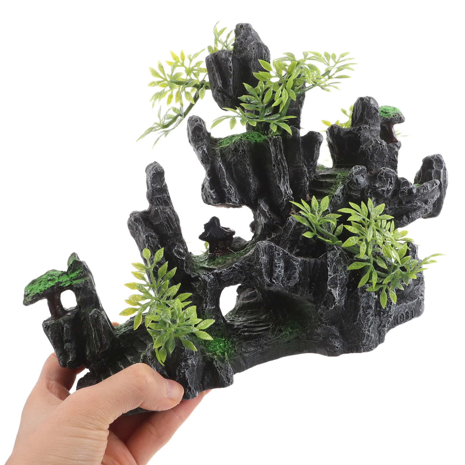 

Artificial Aquarium Landscaping Decor Resin Mountain Rocks for Fish Tank Interior Decoration Mini Scenery Model Fade-resistant
