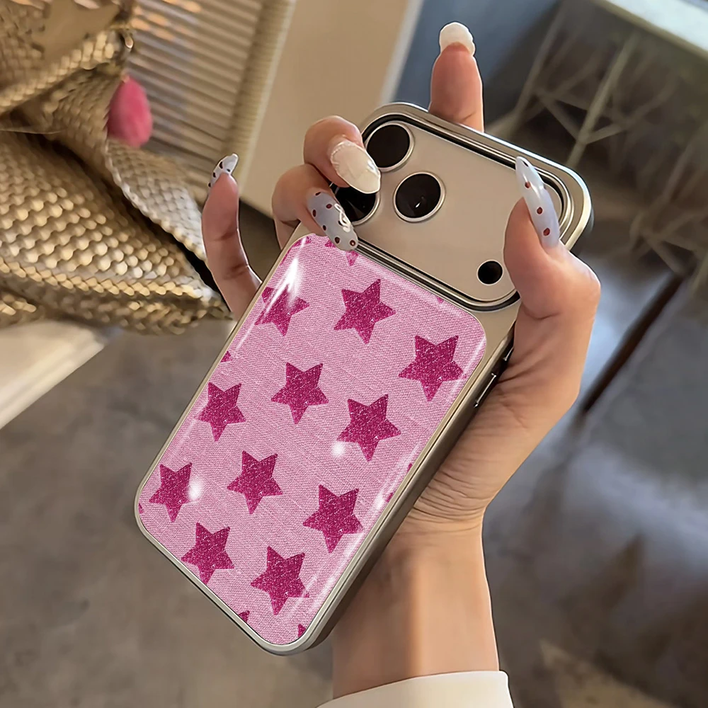 Neue bunte Sternen-Druckguss-INS-Hülle für iPhone 15 17 13 Pro Max Phone 11 12 ProMax 14 15 16 Plus Hüllen Stoßfeste Luxus-Coque – Detail 1