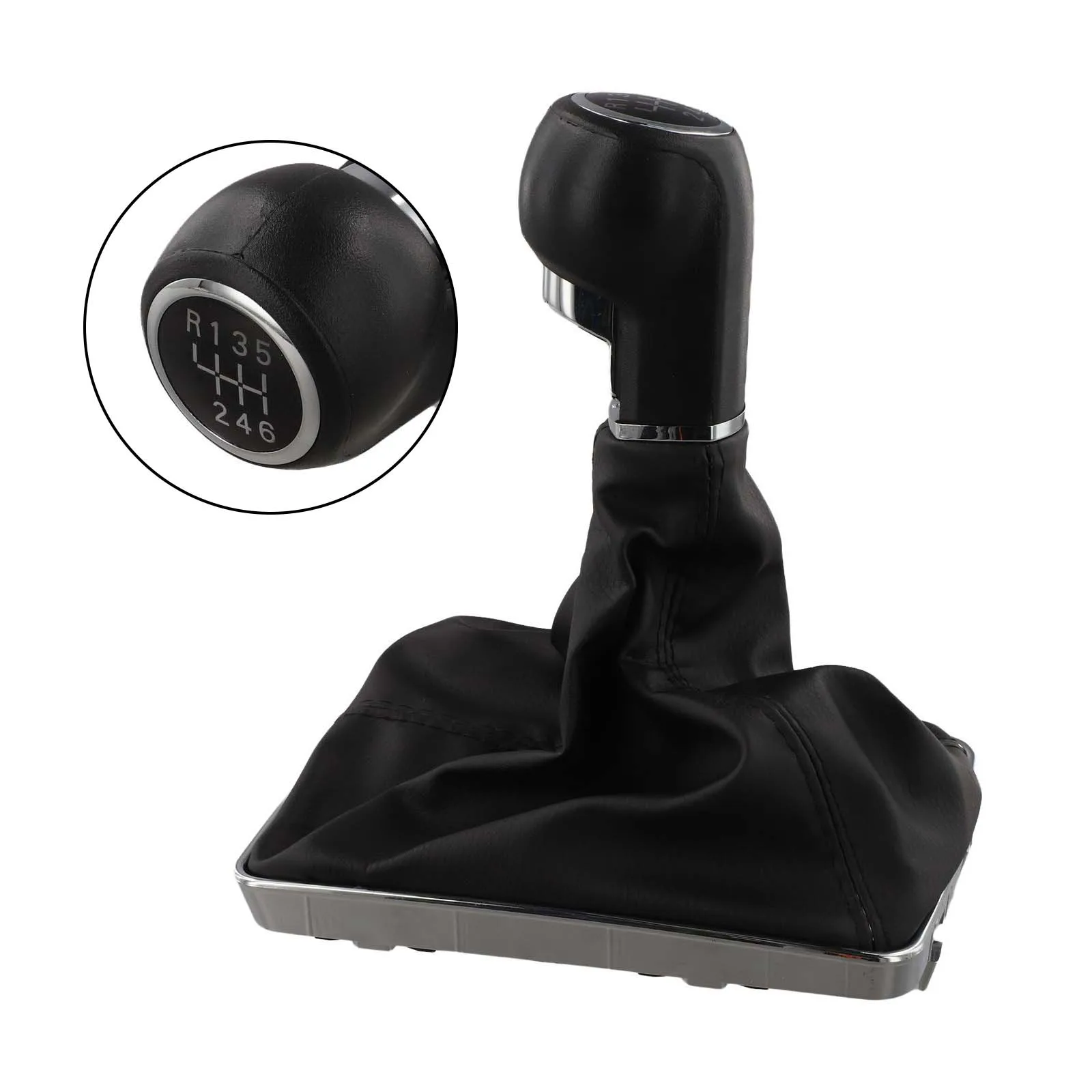6speed Gear Lever with Cover and Chrome Frame for Opel For Astra H Sturdy Car Shift Knob for Enhanced Vehicle Interior