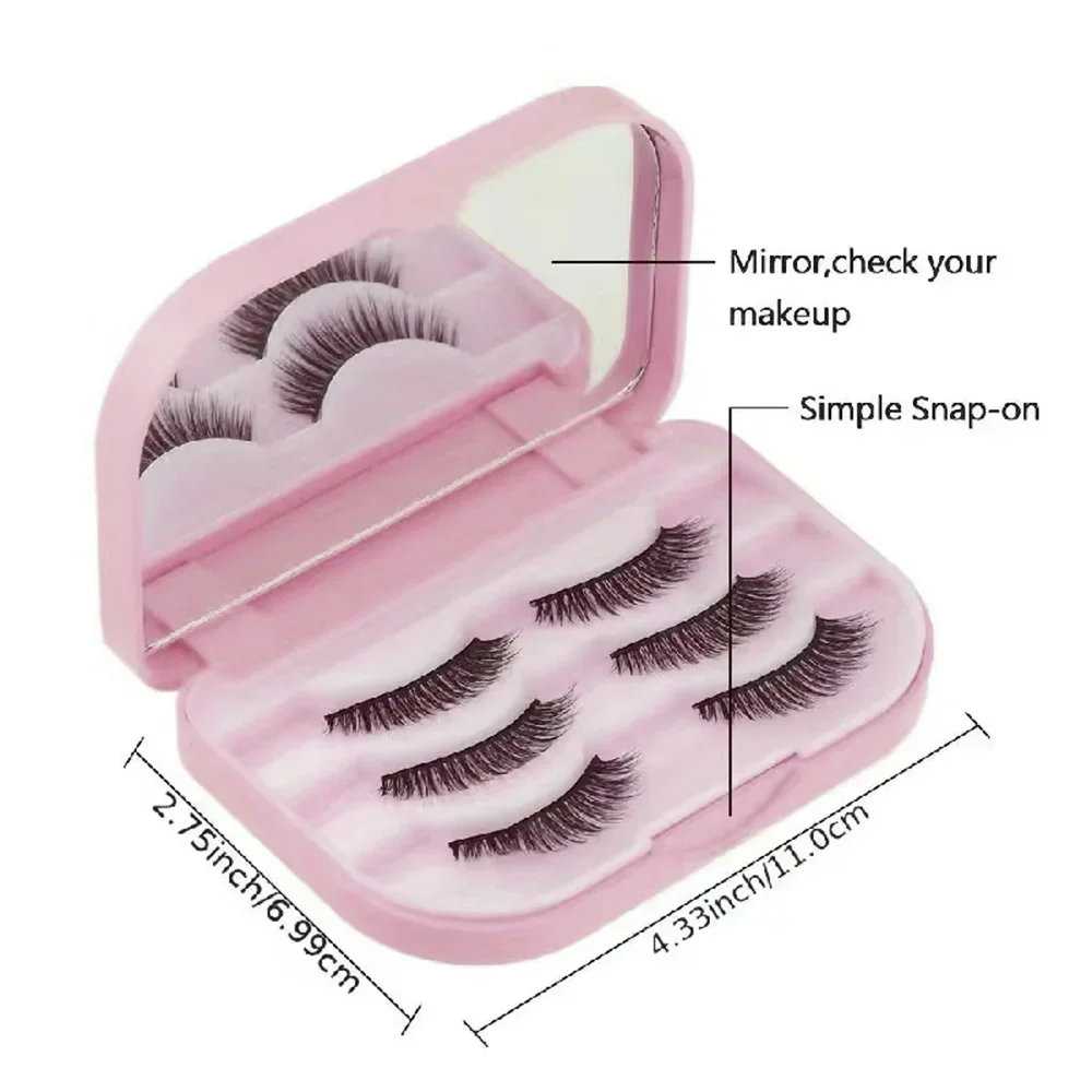 Customized Name Organizer Eyelashes Box With Makeup Mirror False Lashes Storage Holder Portable Travel Display Cosmetic Case