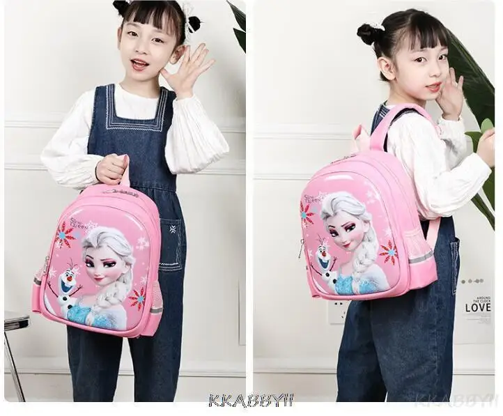 Mochila Congelada para Crianças, Bolsas escolares primárias para meninos e meninas, Cartoon Schoolbag for Kindergarten Kids, Sofia