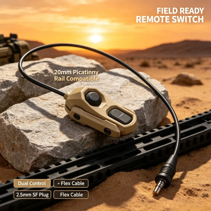 Remote Trigger Switch With 2.5mm SF Connector,OGL PEQ‑15 M600 M300 Compatible 20mm Rail Accessory For Field Quick Response