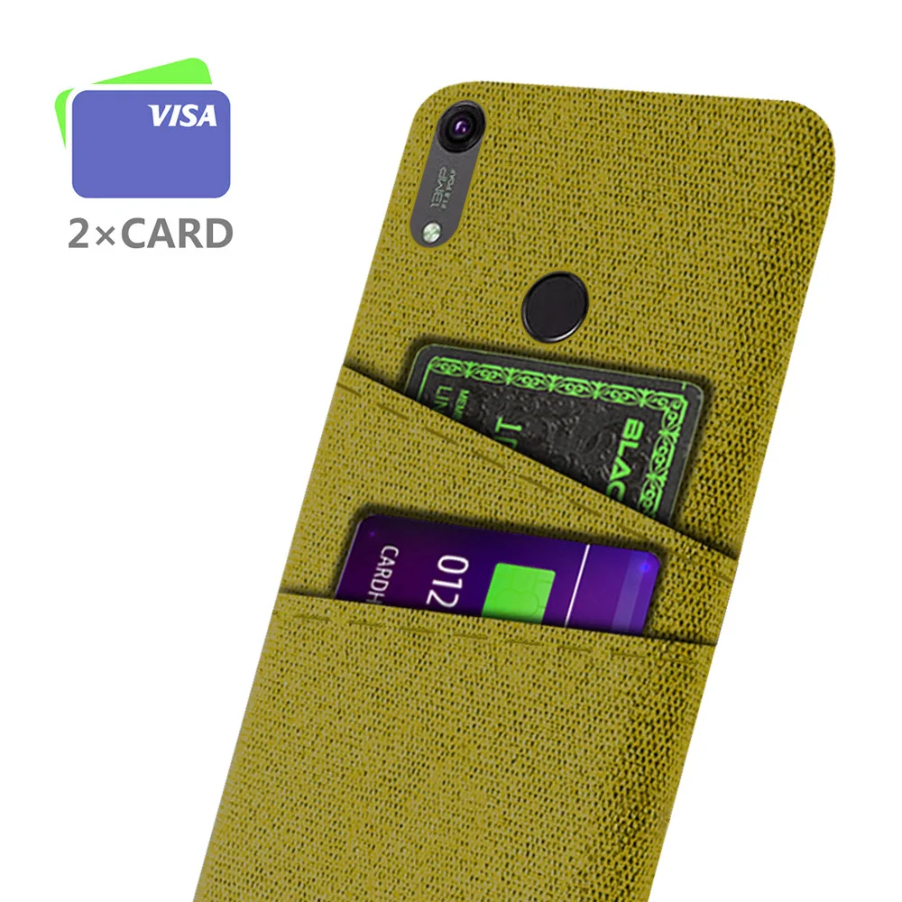 

For Huawei Honor 8A 8C 8X 9 Case Dual Card Fabric Cloth Luxury Business Cover for Huawei Honor 9X Phone Case Funda Coque