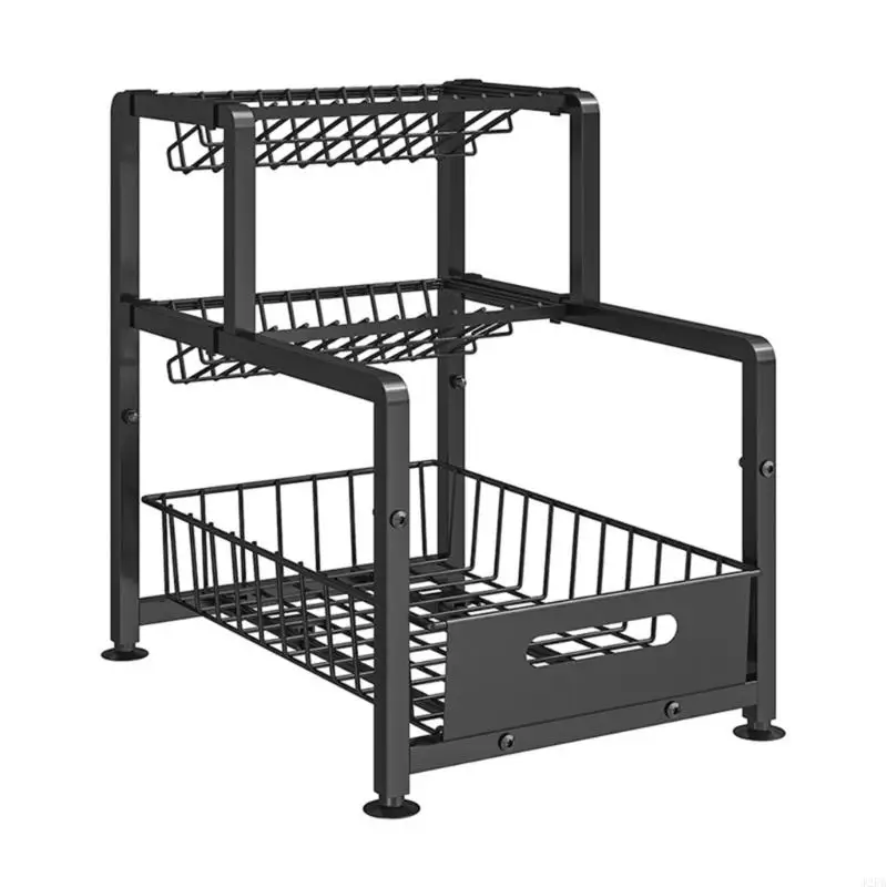

Home Organization Rack Metal Under Sink Cabinet Organizers with Sliding Shelves