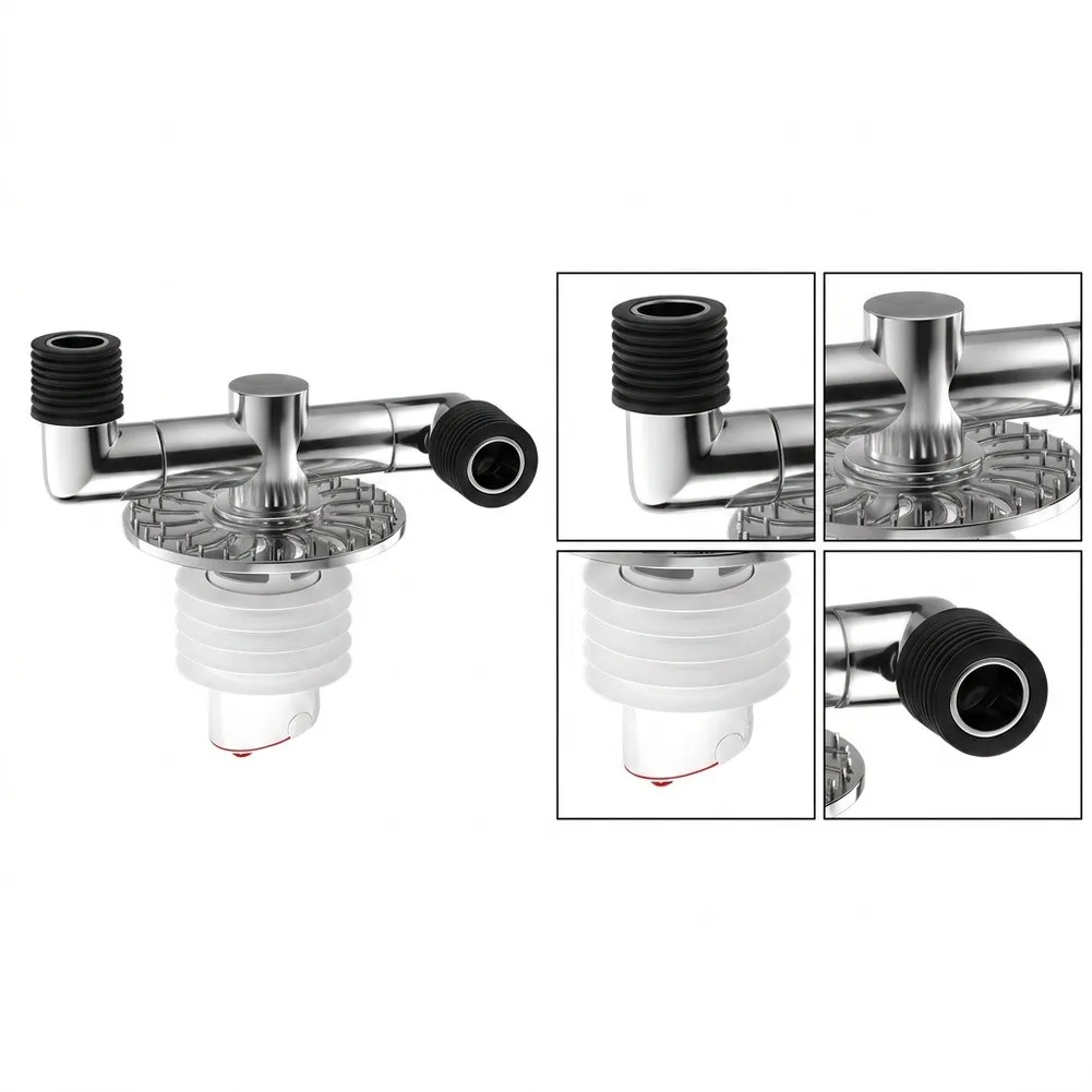 Washing Machine Drain Pipe Adapter 3-Way Splitter with Anti-Backflow Waterproof Design for Flexible Installation