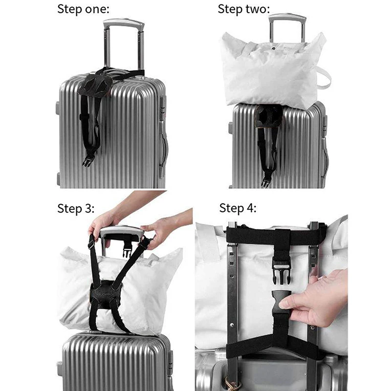 Adjustable Luggage Straps High Elastic Suitcase Convenient Belt Bag Bungees Buckles Pouch Bungees Easy Travel Elastic Strap Belt