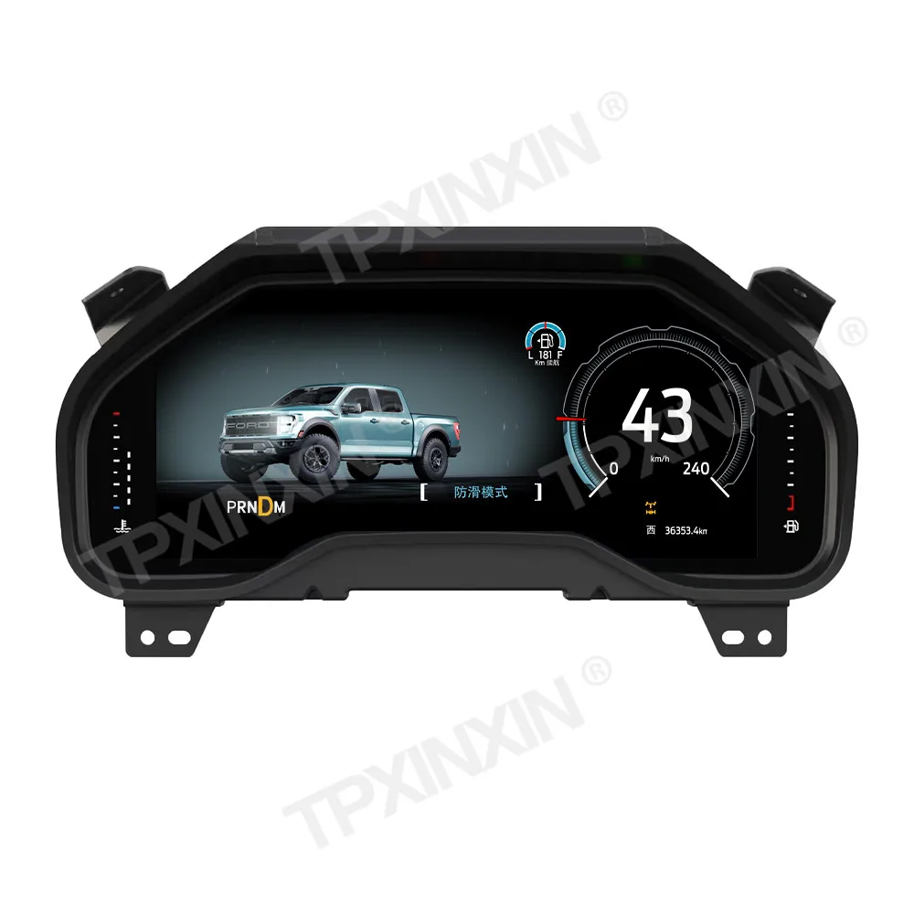 لوحة القيادة التلقائية العنقودية الرقمية لفورد F150 رابتور 2015-2020 F-150 LCD أداة شاحنة عداد السرعة الملاحة سيارة متر الشاشة