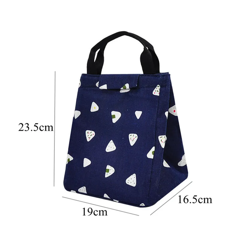 High Capacity Cute Insulated Lunch Bag for Women Kids Waterproof Portable Canvas Thermal Food Container Picnic Bento Cooler Bags