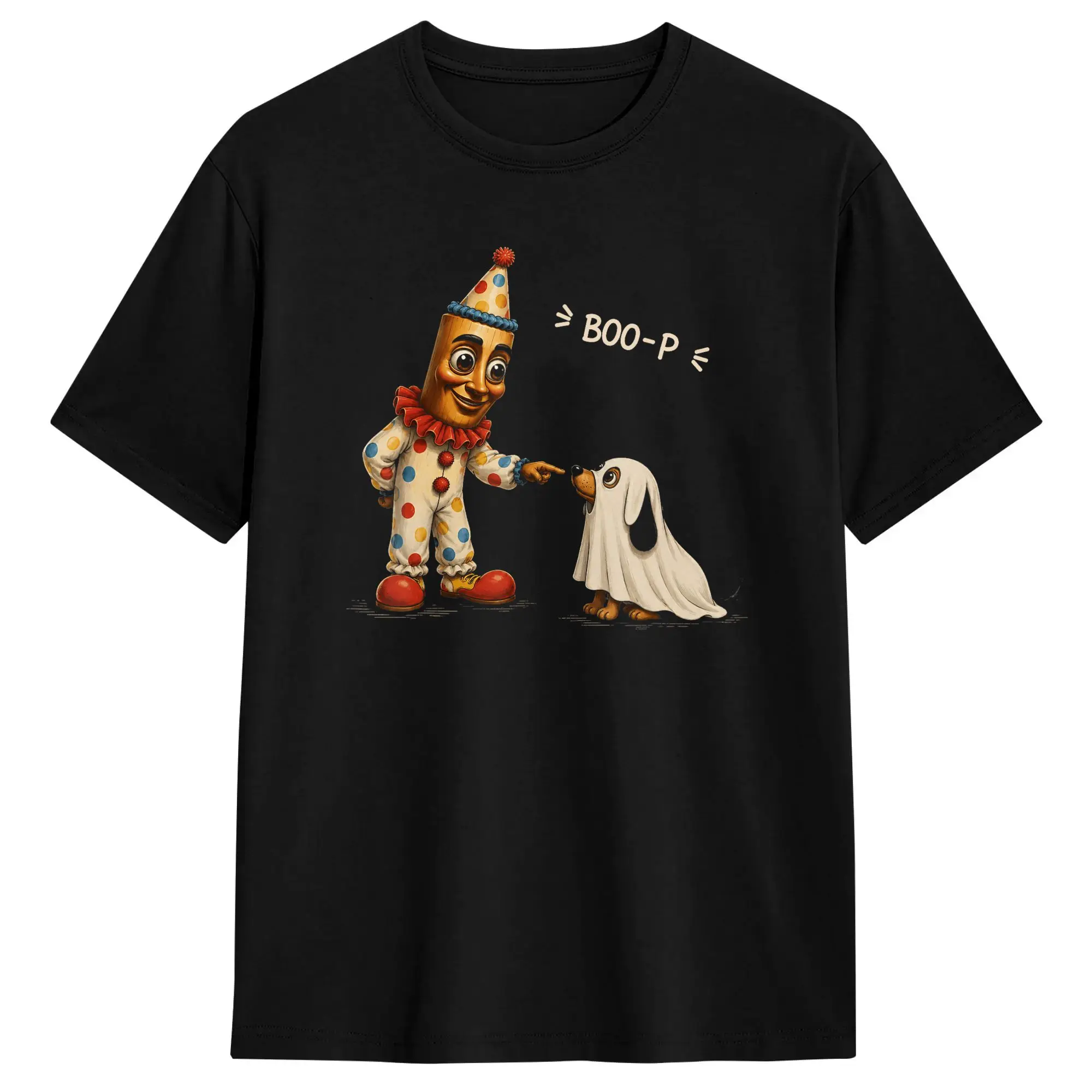 Tung Tung Sahur Dog Ghost Nose Boop Halloween Dog Lover T-Shirt Summer Awesome T-Shirts Cotton Novelty Tee Shirt For Adult Tops