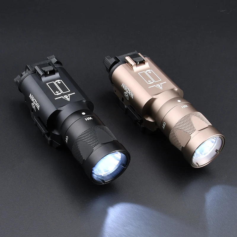 Surefir X300 X300V Strobe Tactical Flashlight WADSN Pistol Hanging Scout Light Airsoft Fit Picatinny Rail G17 Hunting Weapon Lig