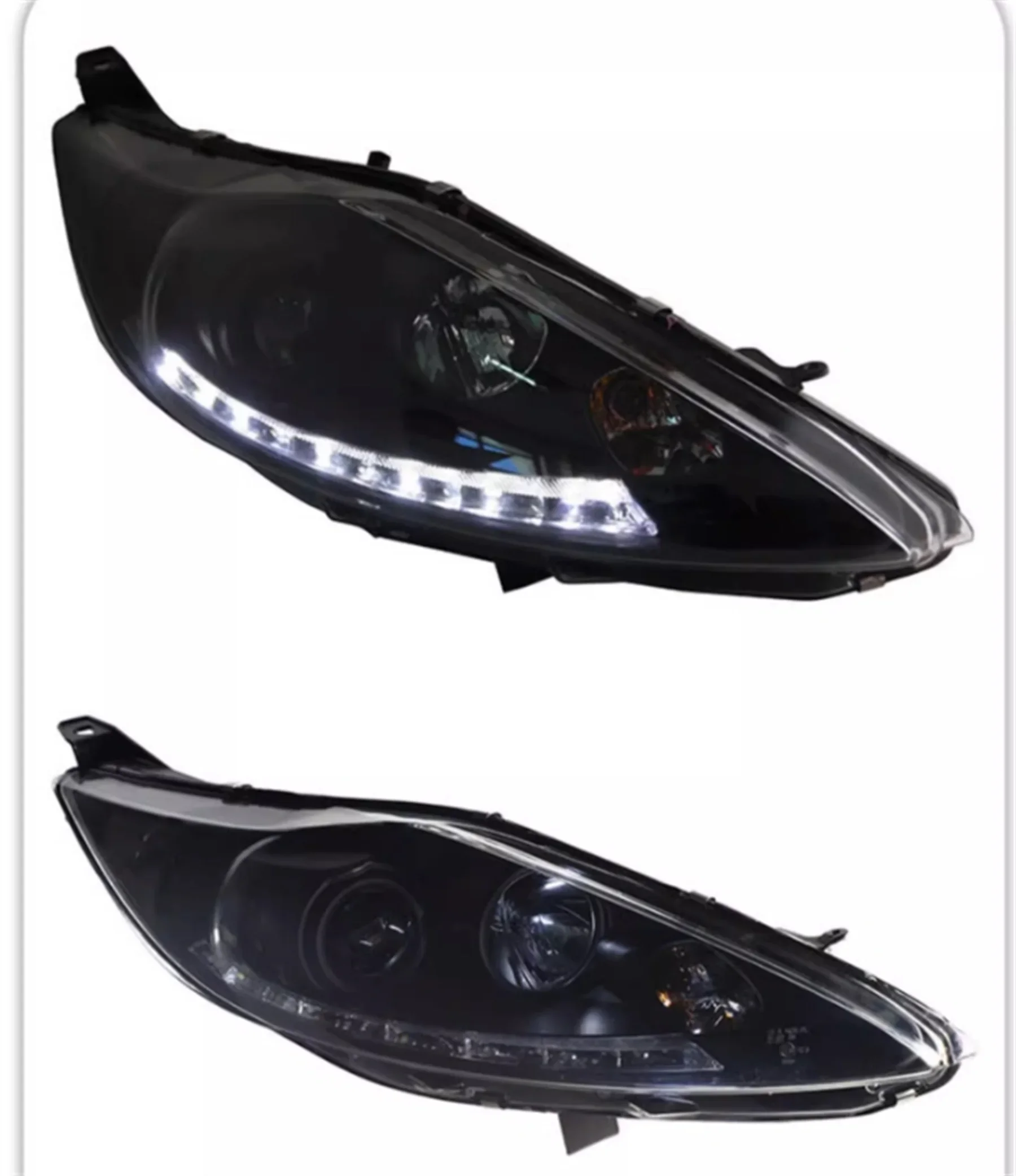 Car Front Headlight for Ford Fiesta Daytime Running Light DRL Head lamp Low High Beam Turn signal