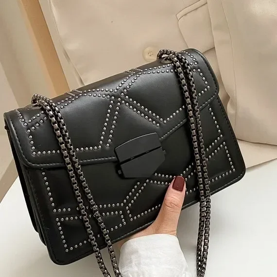 Retro kleine quadratische Tasche Damen neue Textur ausländischen Stil Kettentasche koreanische Version modische vielseitige Schulter-Umhängetasche