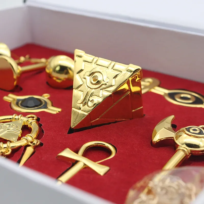 Yugioh Millennium Treasures Necklace Pendant Weapons Collection Set Muto Yugi Golden Cosplay Emperor\'s Key Yu-Gi-Oh! Gifts