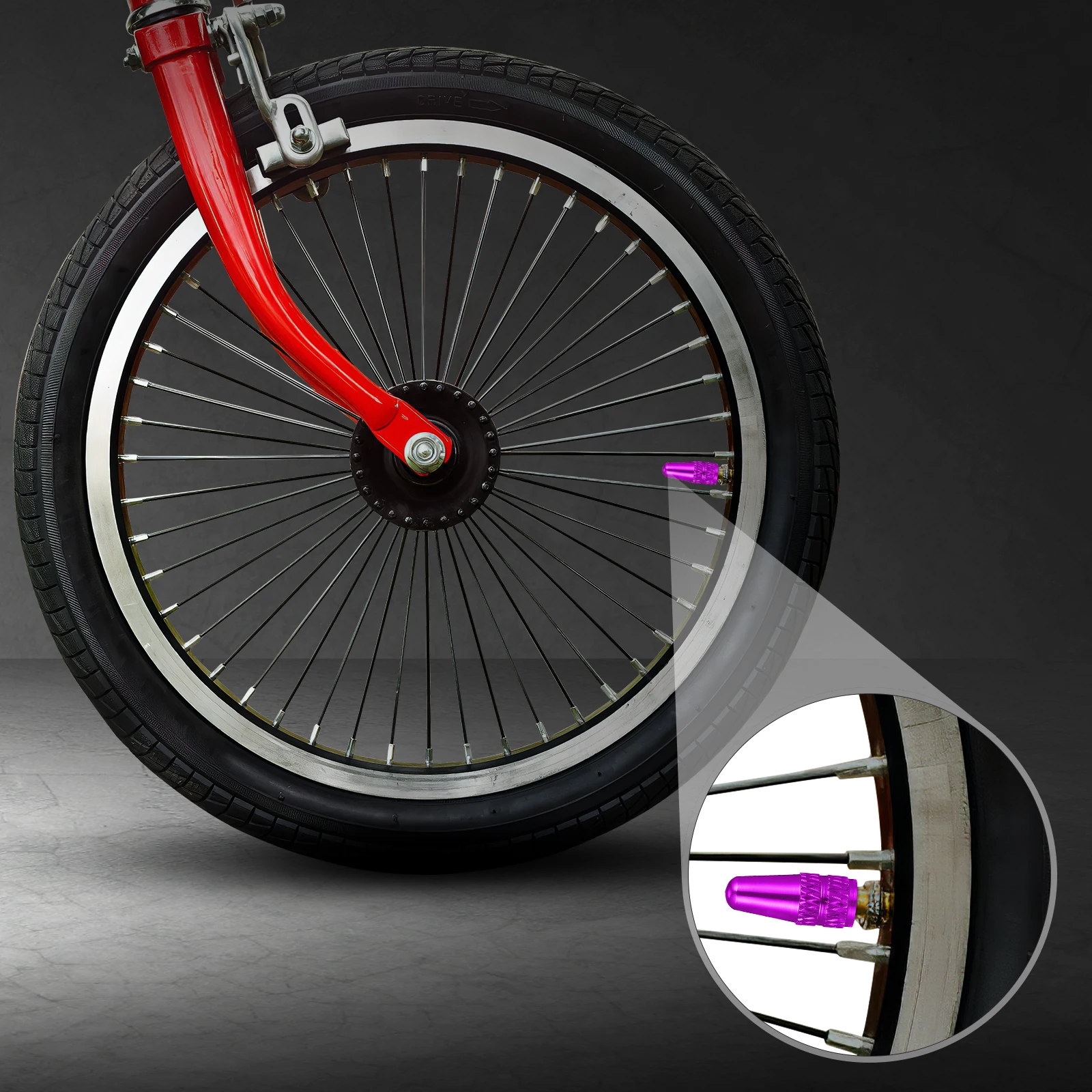 20 قطعة قبعات إطارات الدراجة بأكسيد سبائك الألومنيوم العالمي صمامات الغبار يغطي منع الضرر قبعات مقاومة للماء