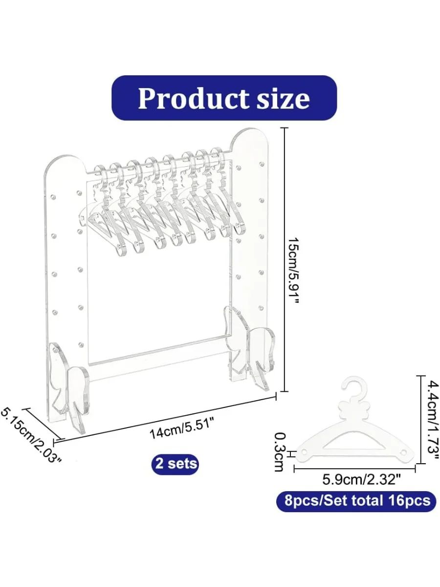 Butterfly Acrylic Earring Display Stands Mini Jewelry Hangers Rack Necklace Earring Holder with Hangers for Retail Show Personal