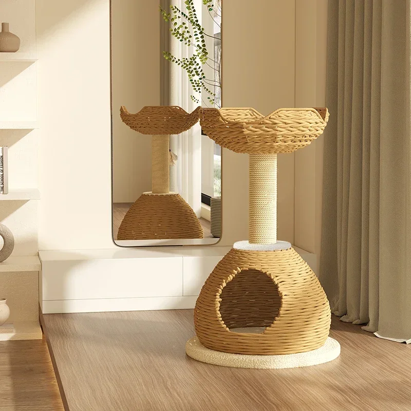 Premium cat crawling frame with a nest small cat toys Four Seasons universal scratching frame does not occupy