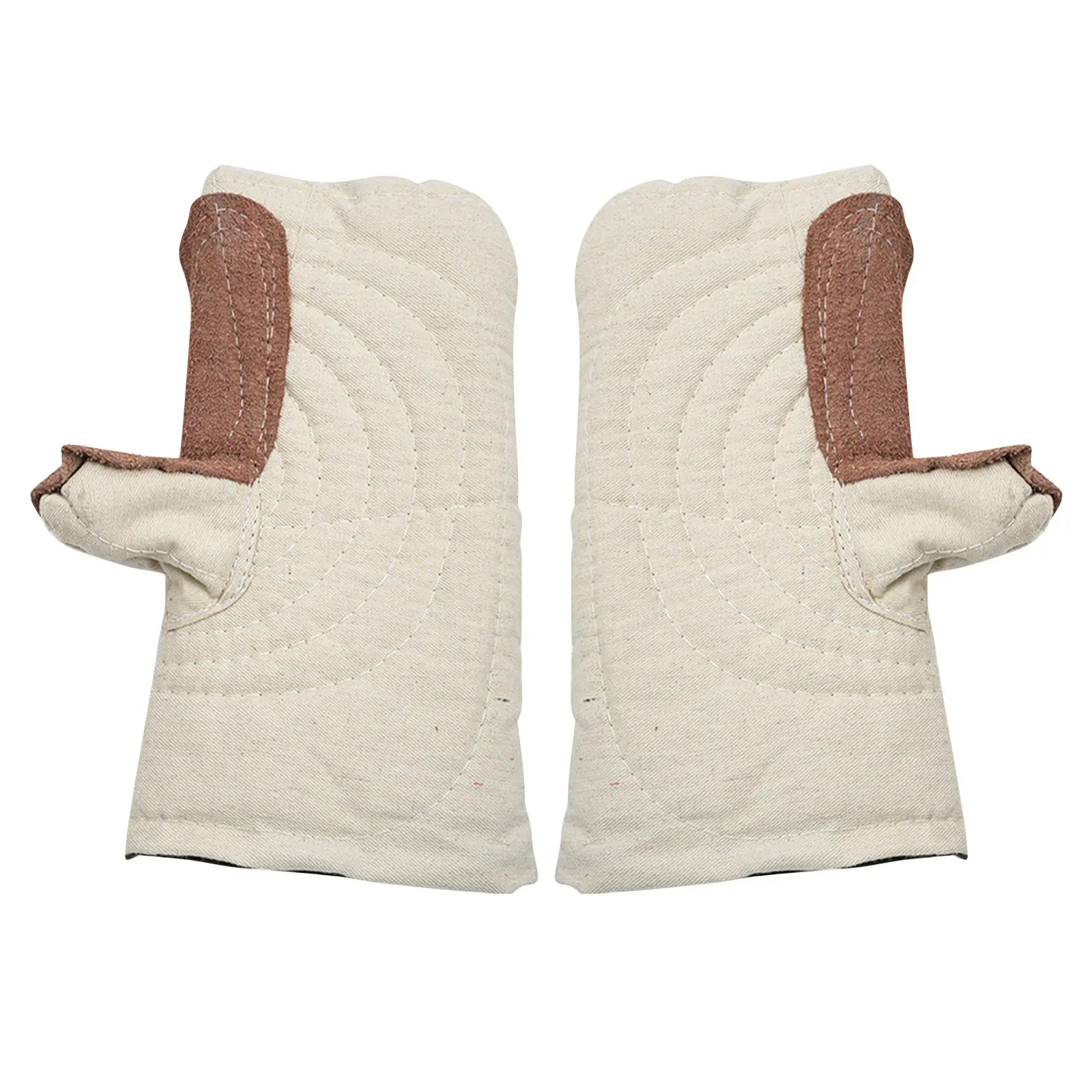 1Pair Kiln Mittens for High Temperature Fireproof Thermal Gloves Heat Resistant Oven Mitts Pottery Glass Fireplace Safety