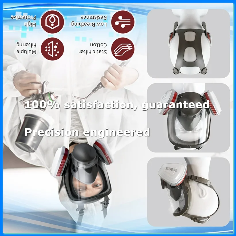 

Full Mask Dust-Proof Full Respirator Nuclear Mask, with Filters Protection Dust Mask for Painting Protection-A69M