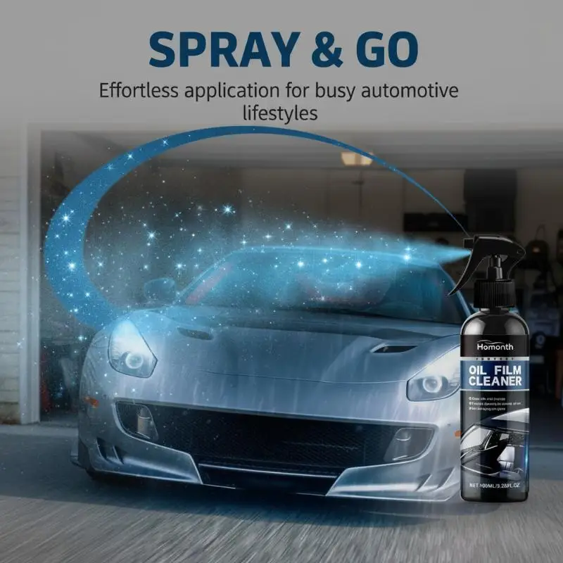 

Car Windshield Glass Polishing Liquid Oil Film Cleaner Deep Stain Remover Long Lasting Shine Auto Water Repellent Detailing