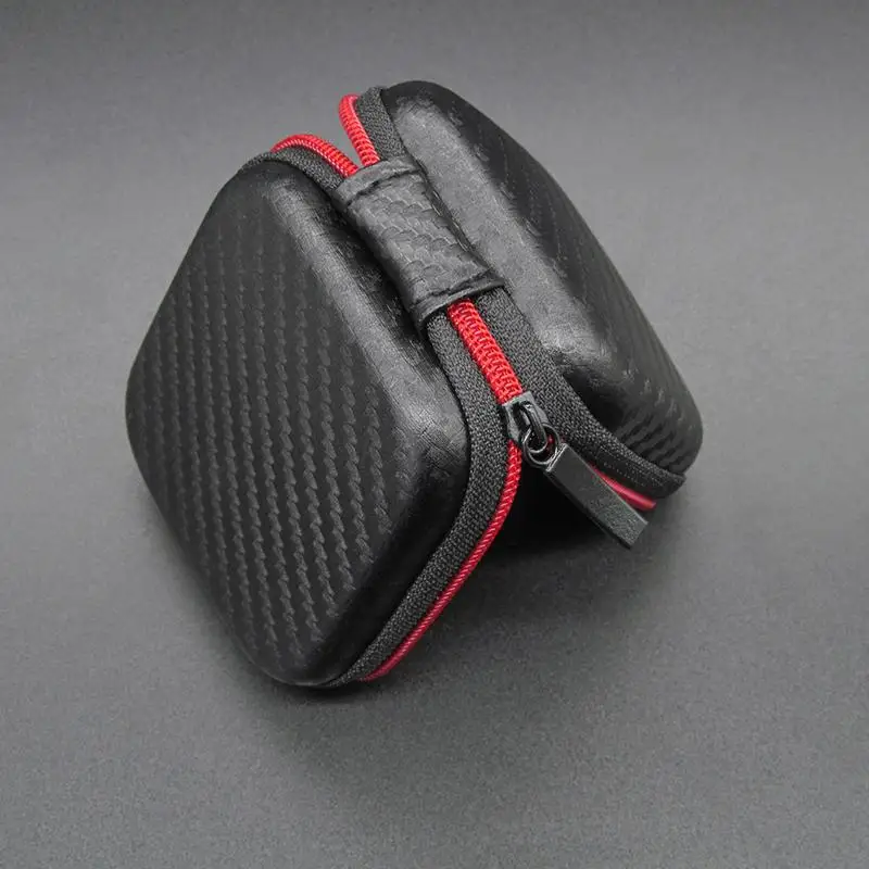 Di Động Mini Dây Kéo Vuông Cứng Aseismic Chống Ẩm Tai Nghe Túi Hộp Bảo Quản Tai Nghe Dành Cho SD Thẻ TF