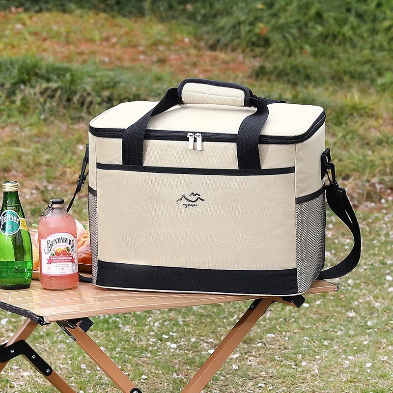 Large Capacity Insulated Cooler Bag Portable Thermal Lunch Bag for Outdoor Picnic Camping Food Fresh