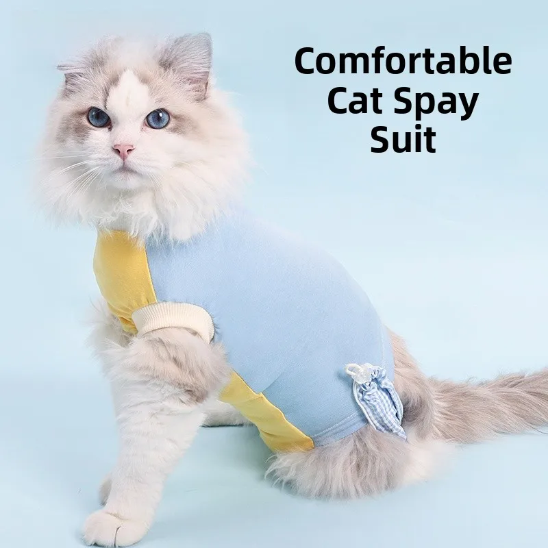 tenue-post-operatoire-respirante-en-pur-coton-catlemi-pour-chats-–-previent-le-lechage-chez-les-chats-males-et-femelles