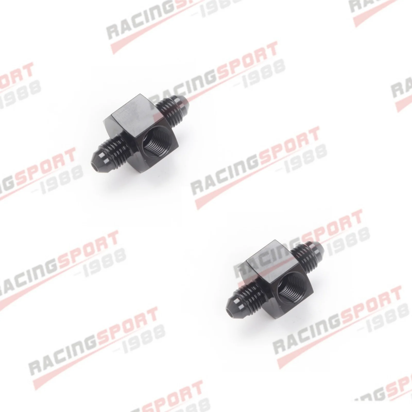 

2PCS 3AN To AN3 Male 1/8" NPT Port Fuel Gauge Fitting Adapter Black/Blue
