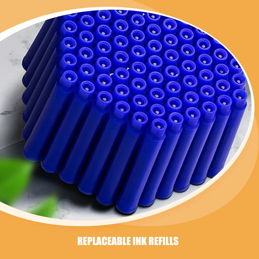 100 قطعة قلم حبر قابل لإعادة الملء قابل للمسح بالحرارة عبوات حبر لأقلام 34 مللي متر تجفيف سريع الكتابة السلسة مكتب المدرسة الخط #4