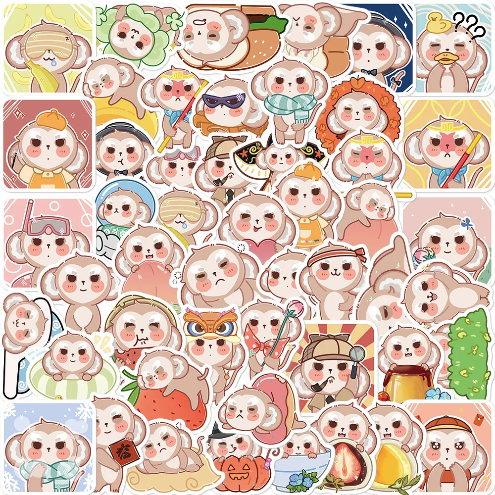 10/30/50PCS Cartoon Monkey Stickers Cute Decal Decoration Suitcase Scrapbooking Phone Laptop Stationery Kawaii Kid Toy Sticker