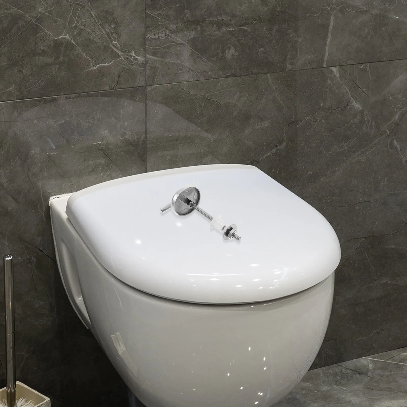 Stainless Steel Toilet Seat Hinge Bolt Kit Durable Replacement Parts Stable Connection Leak Prevention Toilet Seat Screws Hinges