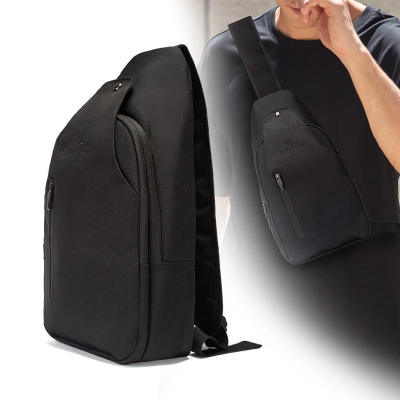 Baasploa Men Shoulder Bag Fashion Waterproof Large Capacity Outdoor Sports Hiking Chest Bag Backpack with Multi-Pocket Crossbody