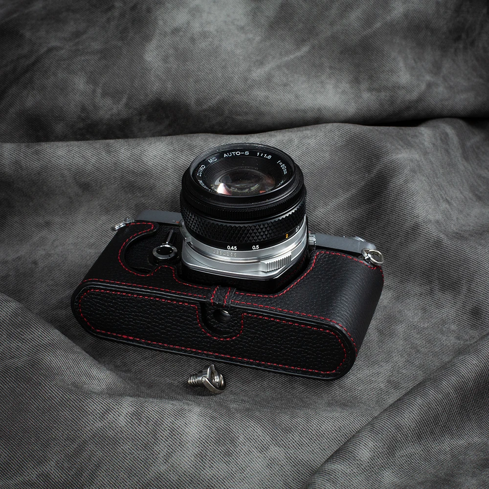 Pokrowiec na aparat Olympus OM-1/1N 2/2N 4/4Ti OM3 Skórzany pokrowiec ochronny na aparat Ręcznie wykonany pokrowiec z prawdziwej skóry
