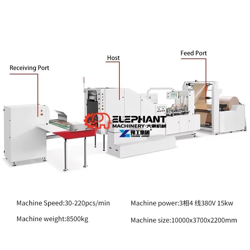 Hot Sales Paper Bag Makingmachine Fully Automatic Roll Fed Bakery Bags Paper Machine Paper Bag Mold Cutting Machine