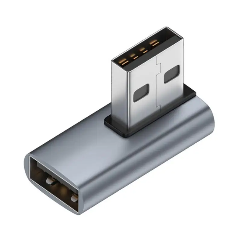 1pc Adaptador USB 90 Graus Ângulo Direito USB Fêmea Para USB Adaptador Macho 10Gbps Conversor De Transferência De Dados Acoplador Para Computador