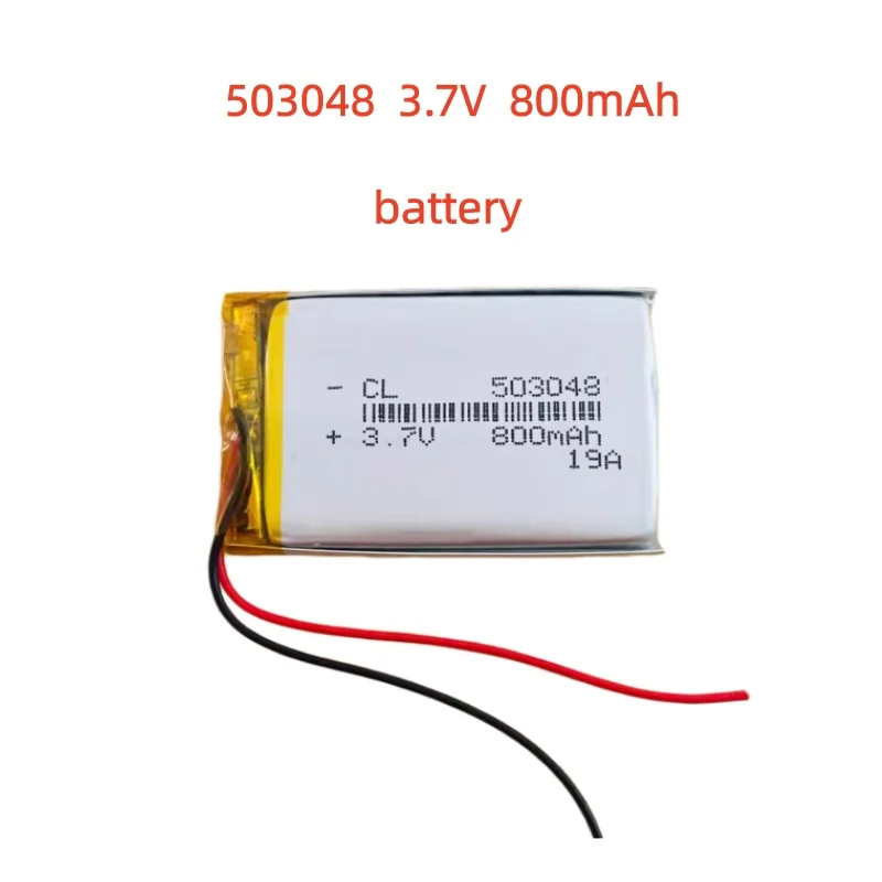 

503048 3.7V 800mAh Lithium Polymer Battery JST-PH 2pin 2.0mm For GPS DashCam Sat Nav Car Camera Mp4 Driving Recorder LED Light