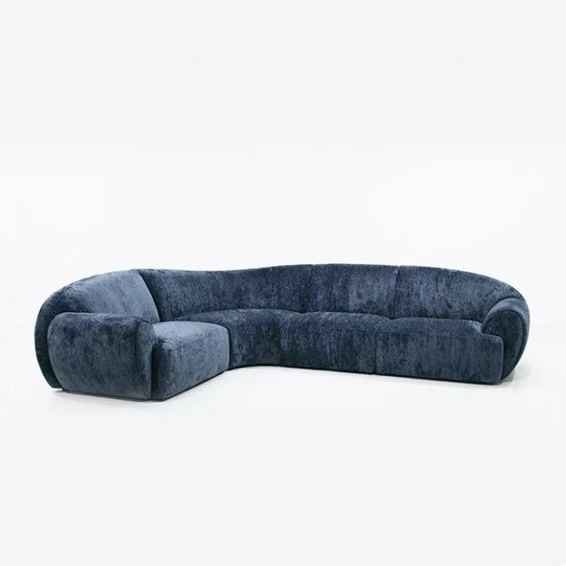 【Best-selling】Modern Minimalist Style Modular Velvet L-shaped Sectional Sofa