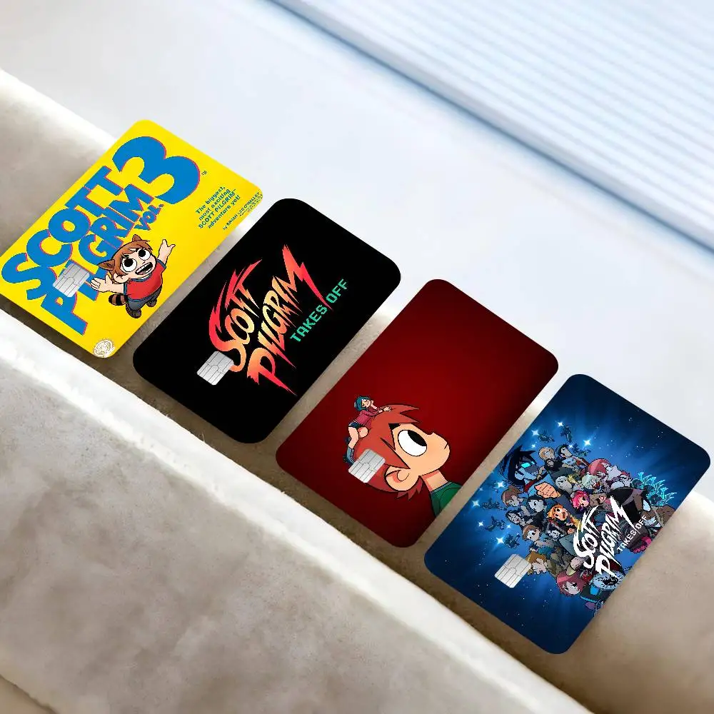 Scott Pilgrim Game Anime Sticker Film Skin Cover Case for Small Large No Chip Debit Credit Card Front Side