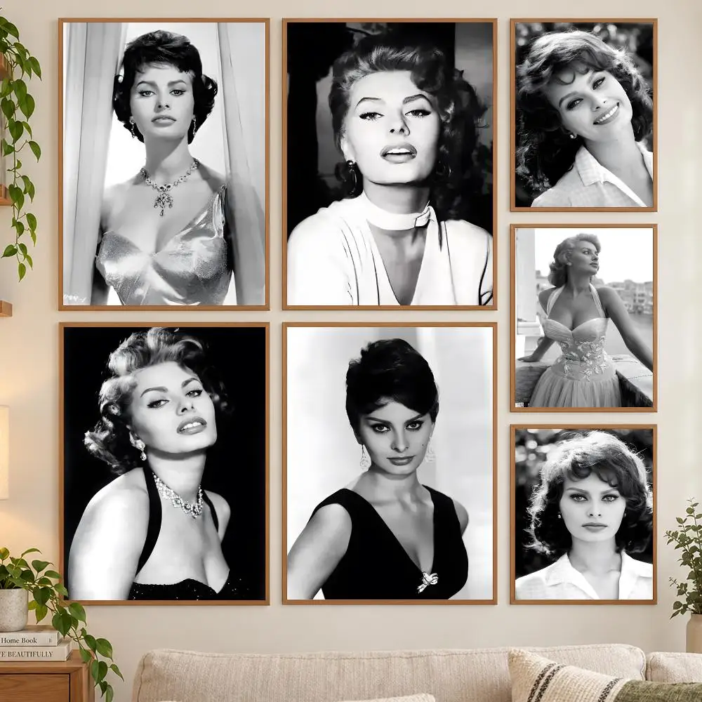 Sophia Loren Poster HD art sticky wall waterproof home living room bedroom bar aesthetic decoration