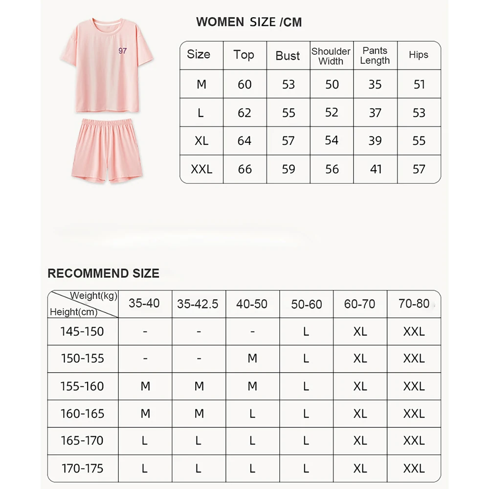 Women's 100% Cotton Solid Pajamas Summer Fashion Letters Print Couple Sleepwear Suit Breathable Moisture Absorption Pajama Sets