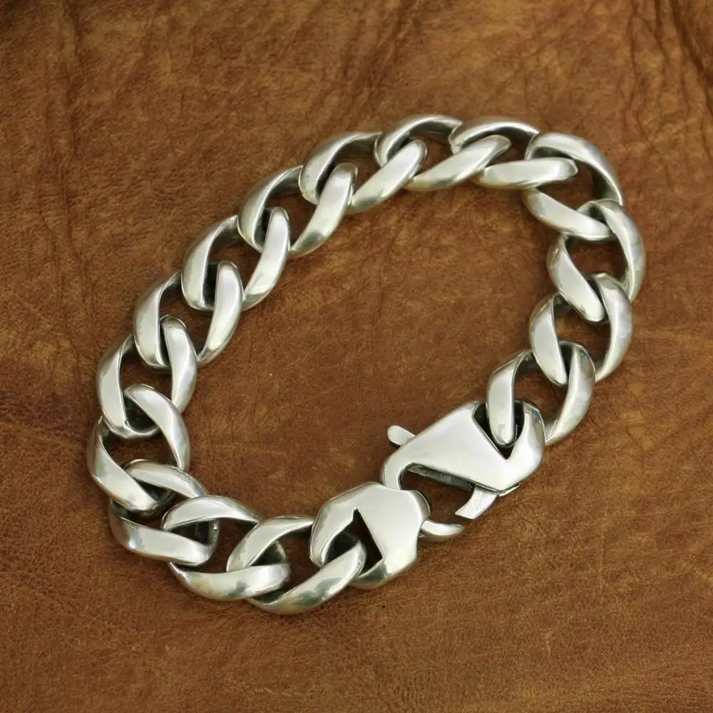 

925 Sterling Silver Lobster Clasp Charms Bracelet TA233