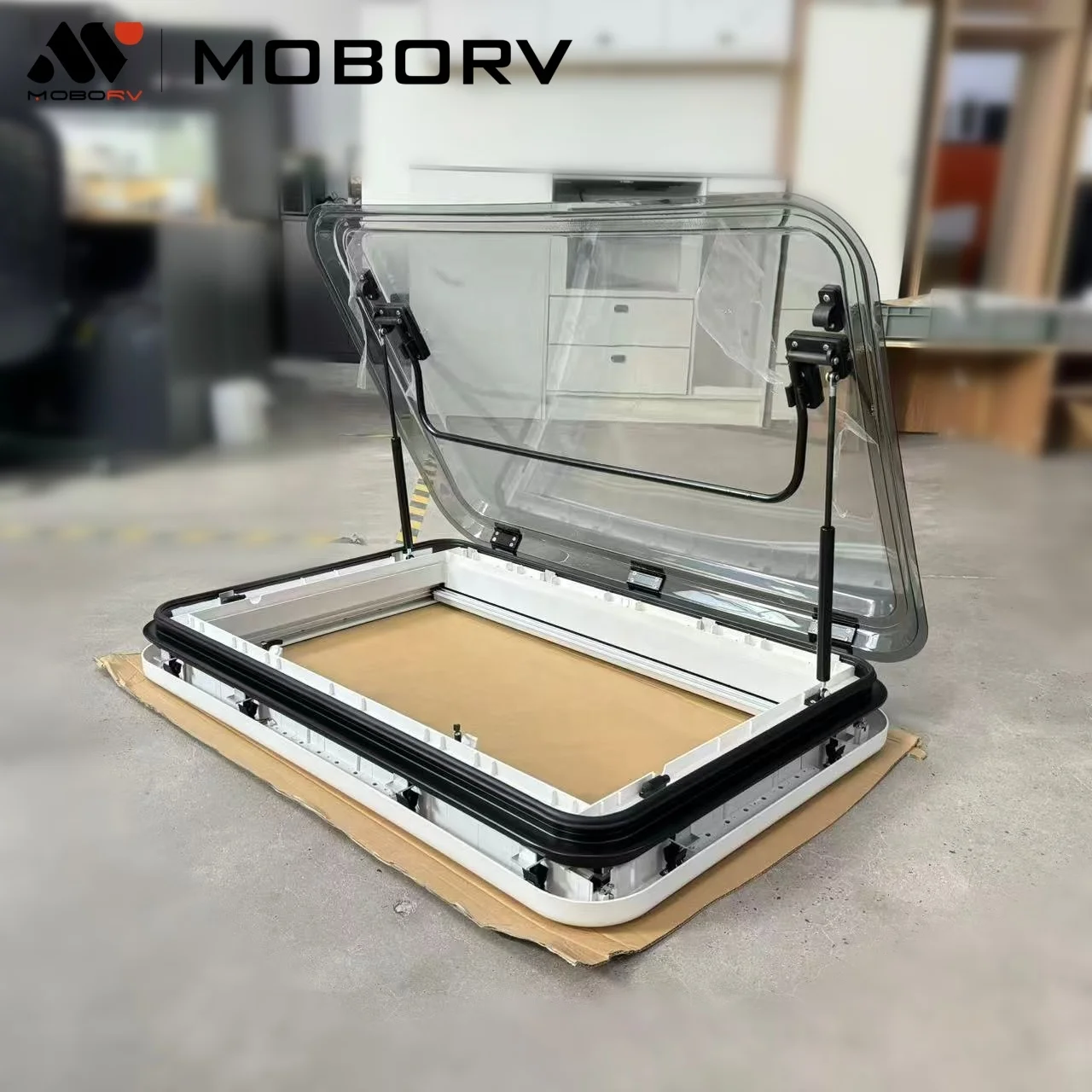 MOBORV 12V LED Fan Roof Vent Skylight Electric RV Motorhome Caravan Camper Van Conversion Parts Accessories Rain Sensor 960*650