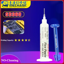 Mechanic SD360 Flux Solder Paste No-clean Transparent Welding Paste Flux With Push Rod for PCB SMD BGA Soldering Tools